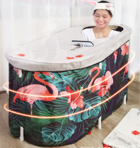 Bath Sauna Adult Folding Bathtub Bath Barrel Household Large Tub Bath Barrel Thickened Adult Bath Tub Full Body Hot Tub Banheira