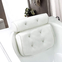 Load image into Gallery viewer, Breathable 3D Mesh Spa Bath Pillow with Suction Cups Neck and Back Support Spa Pillow for Home Hot Tub Bathroom Accersories
